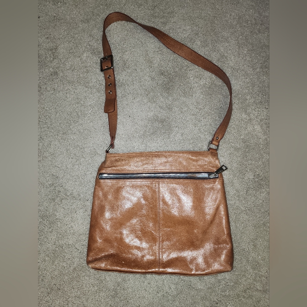 HOBO Tan Leather Crossbody Bag